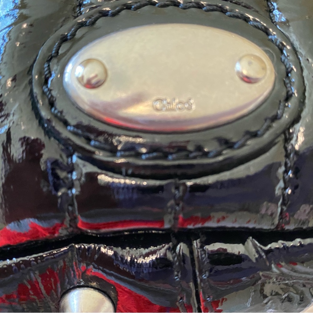 Chloe patent quilted Bay bag